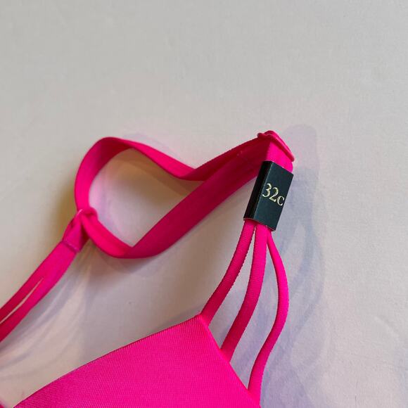 Victoria's Secret Bra Womens 32C Pink Very Sexy Push Up Bra Front Close Bright - Picture 2 of 8